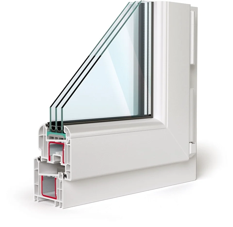 Профиль ПВХ окна в разрезе